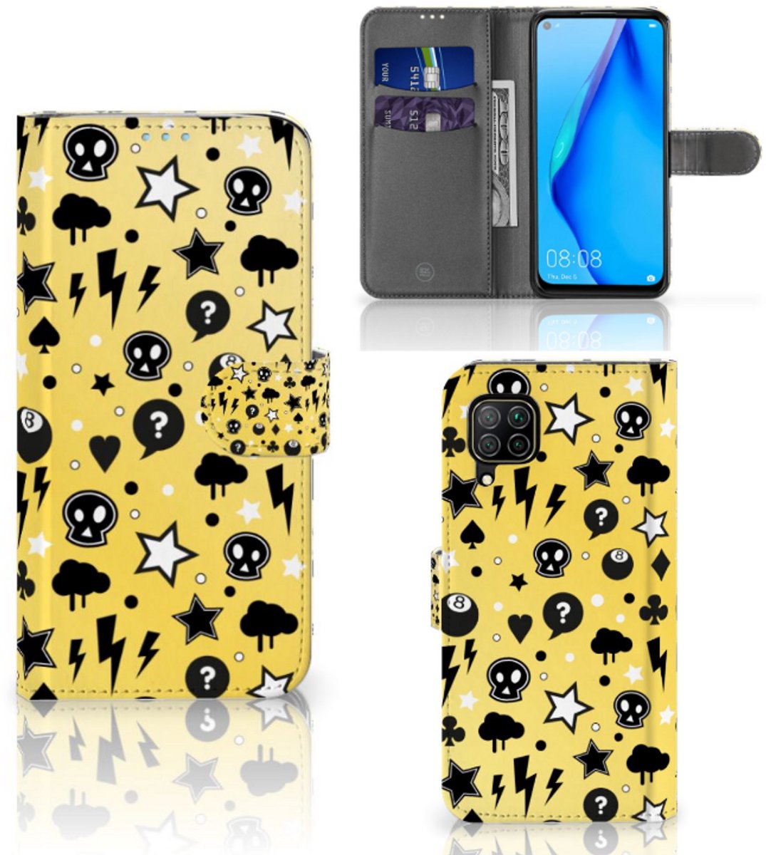 Telefoonhoesje met Naam Huawei P40 Lite Punk Geel