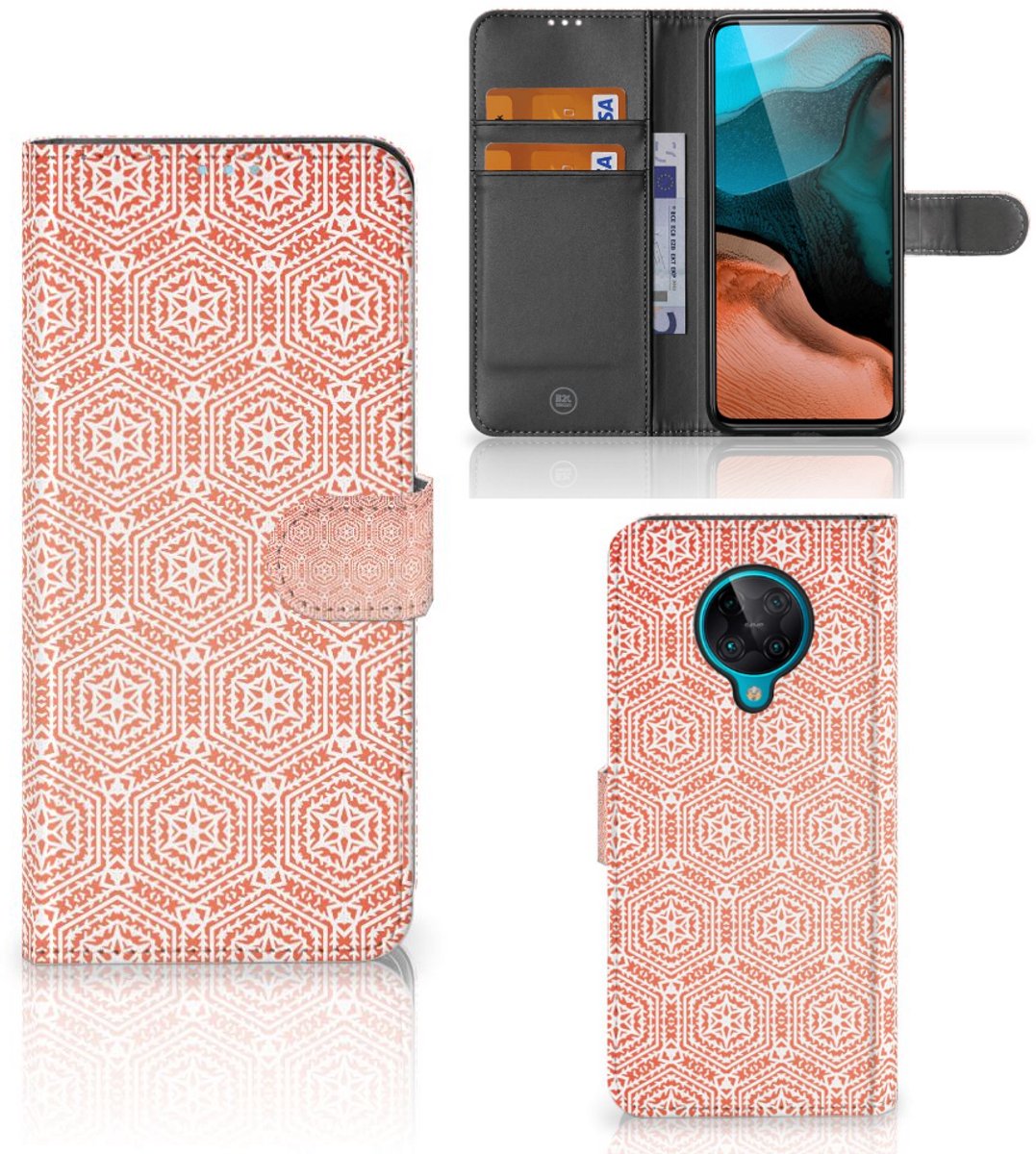 Xiaomi Poco F2 Pro Telefoon Hoesje Pattern Orange