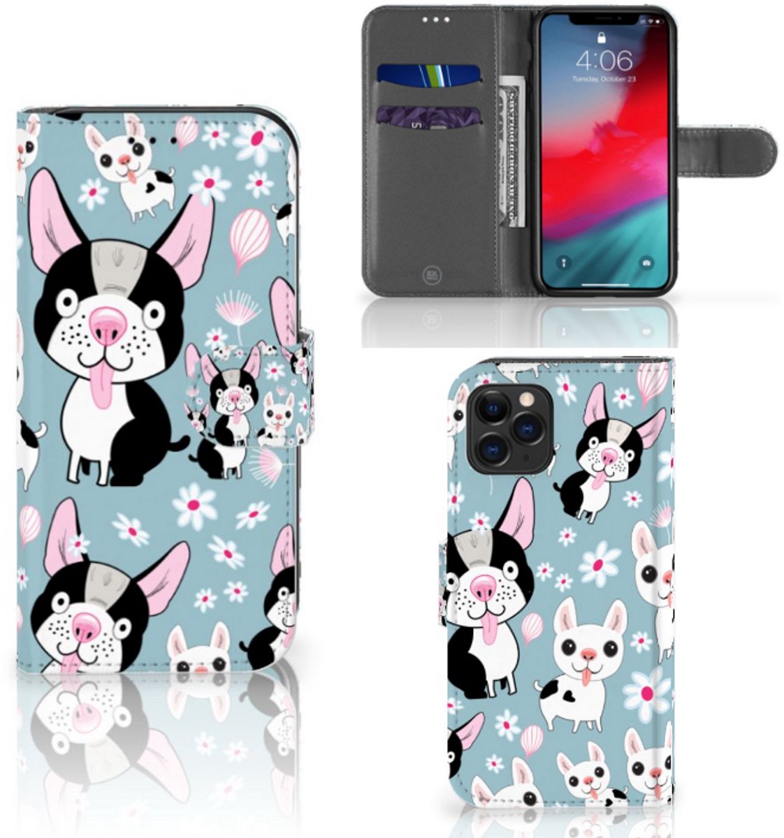 Apple iPhone 11 Pro Telefoonhoesje met Pasjes Hondjes