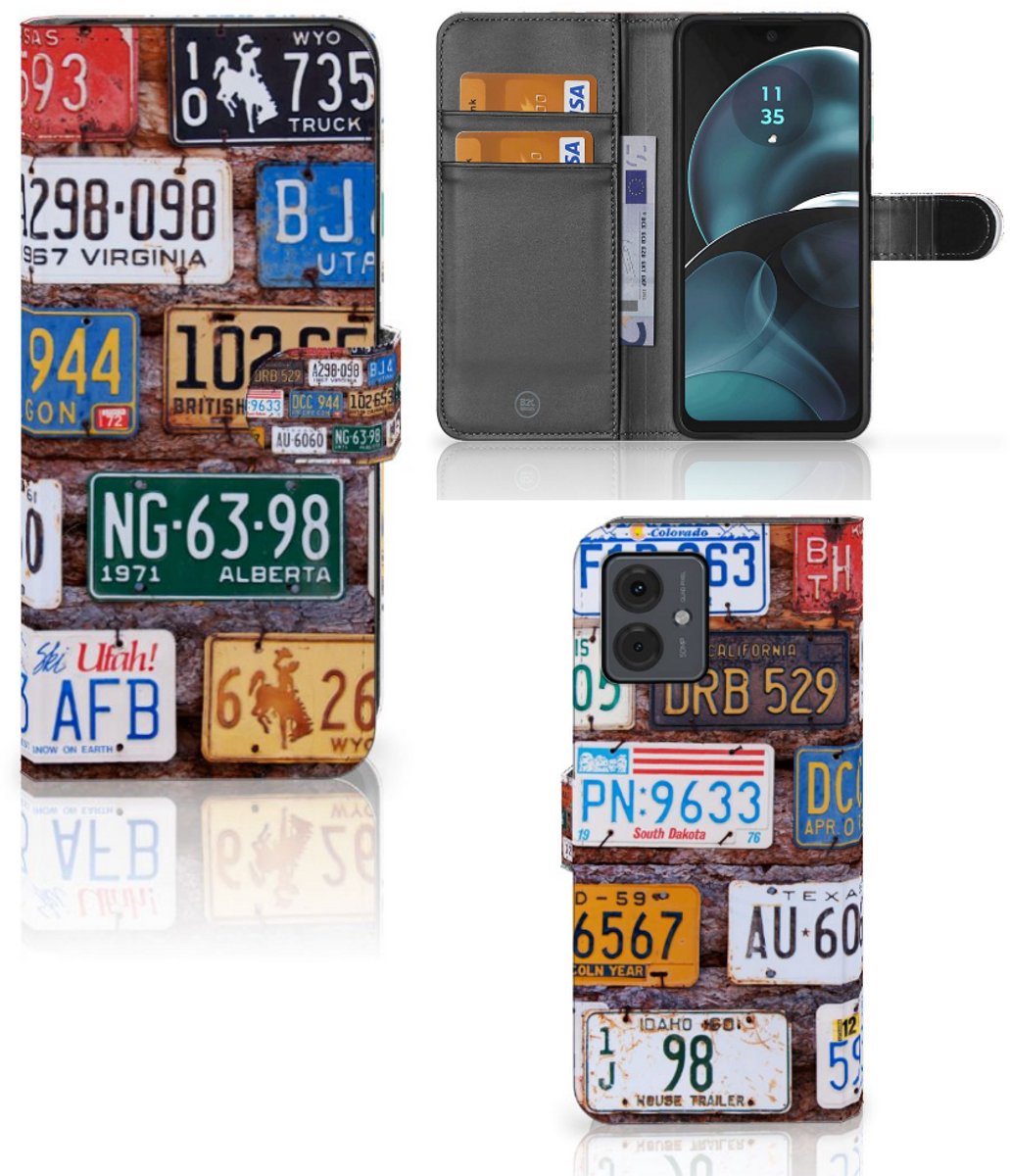 Motorola Moto G14 Telefoonhoesje met foto Kentekenplaten