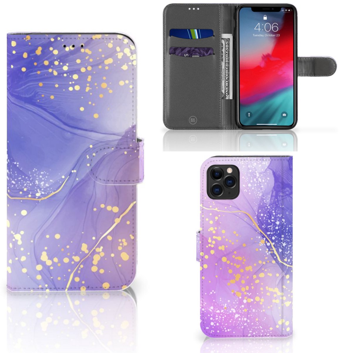 Hoesje voor Apple iPhone 11 Pro Max Watercolor Paars