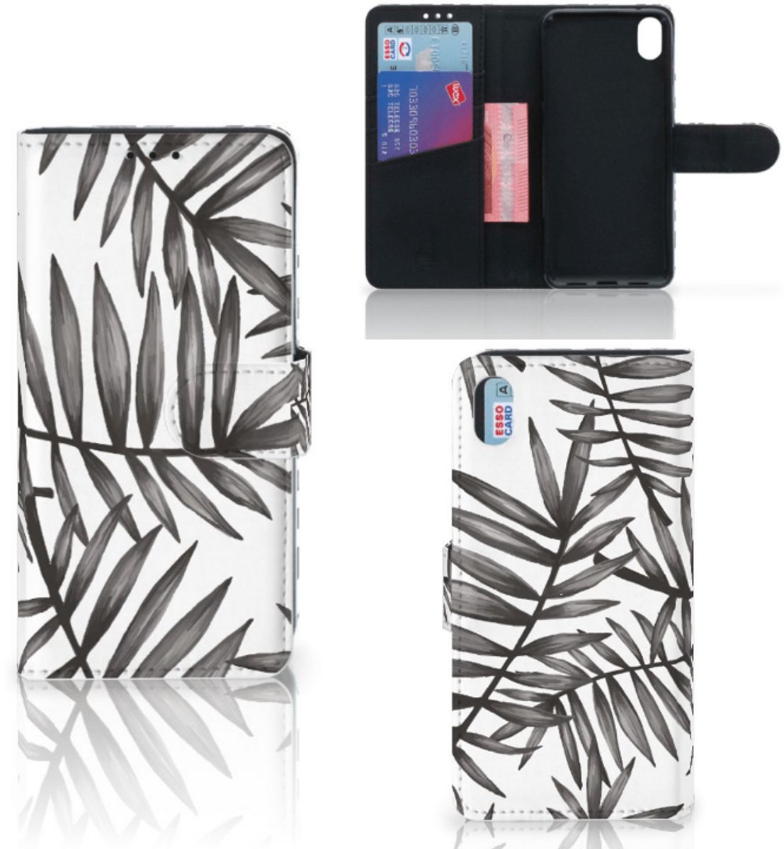 Xiaomi Redmi 7A Hoesje Leaves Grey