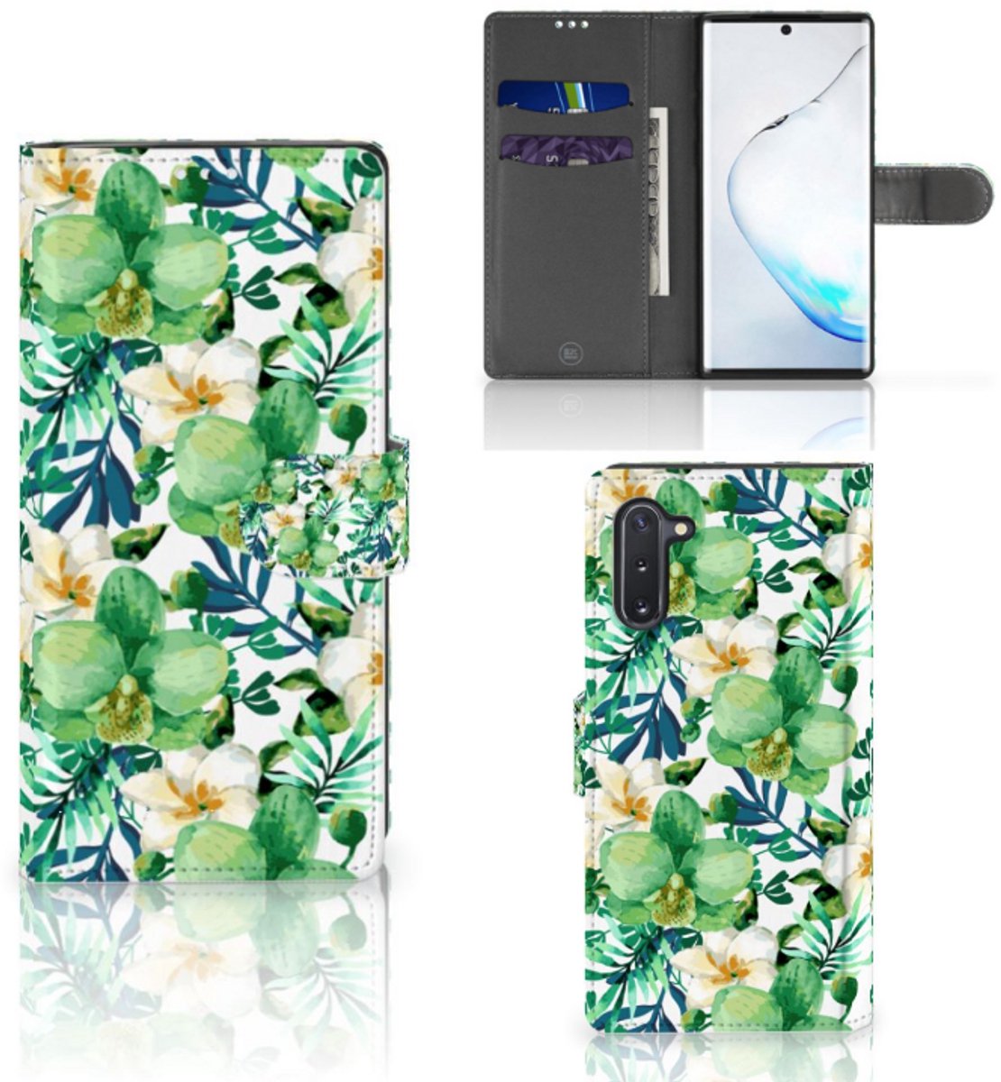 Samsung Galaxy Note 10 Hoesje Orchidee Groen