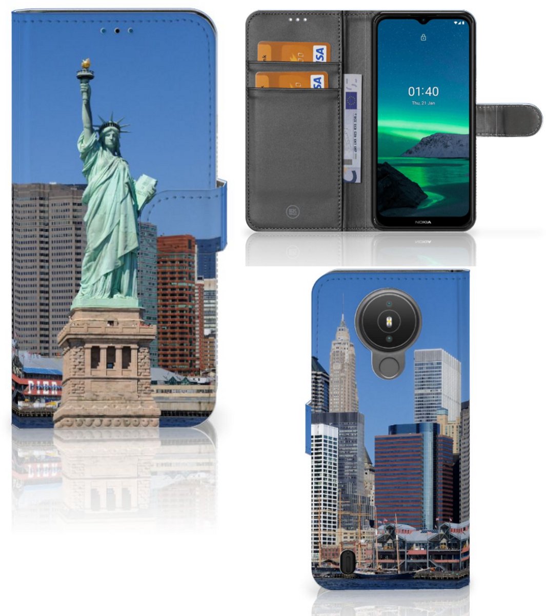 Nokia 1.4 Flip Cover Vrijheidsbeeld