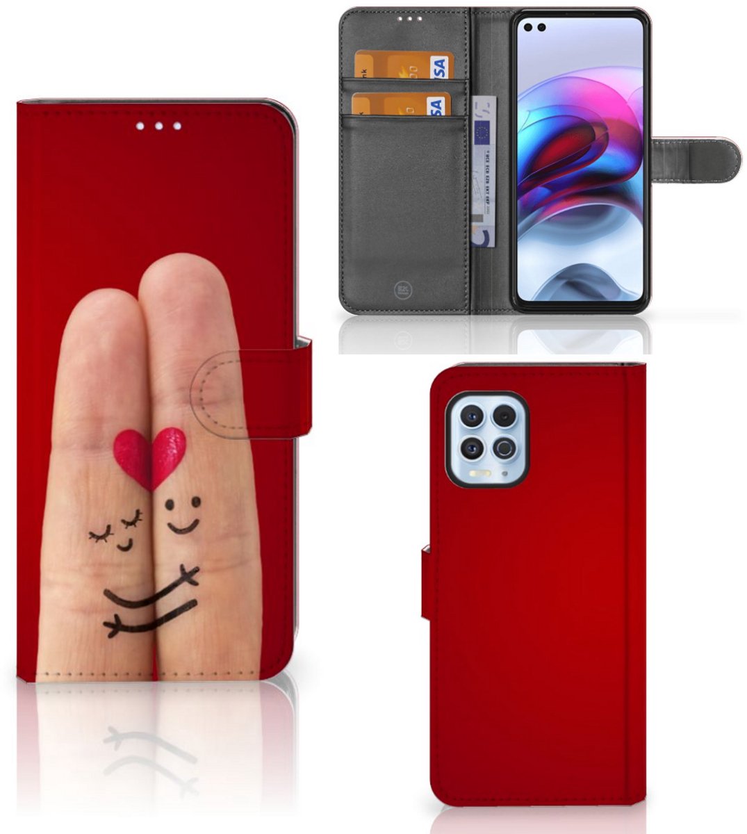 Motorola Moto G100 Wallet Case met Pasjes Liefde - Origineel Romantisch Cadeau