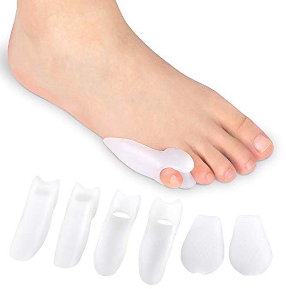 Zehenspreizer van Silikon voor Hallux Valgus, Bunion Behandeling en Bescherming van Kleine Zehen voor Mannen en Vrouwen