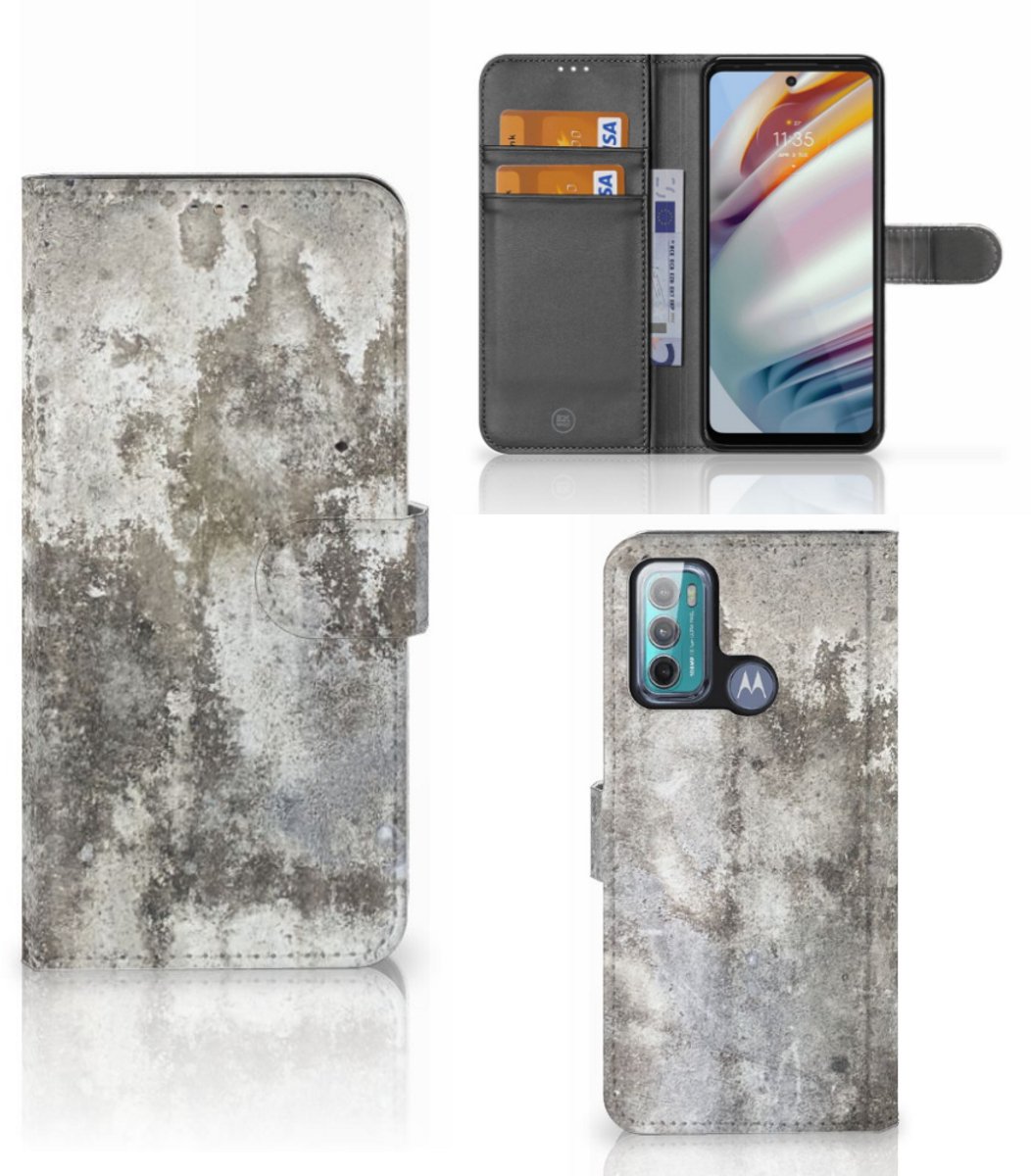 Motorola Moto G60 Bookcase Beton Print