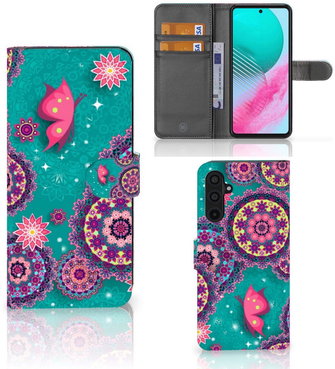 Samsung Galaxy M54 Hoesje Cirkels en Vlinders