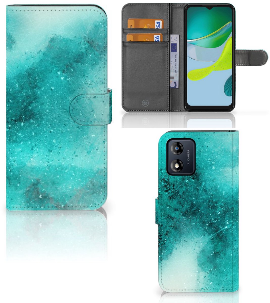 Hoesje Motorola Moto E13 4G Painting Blue
