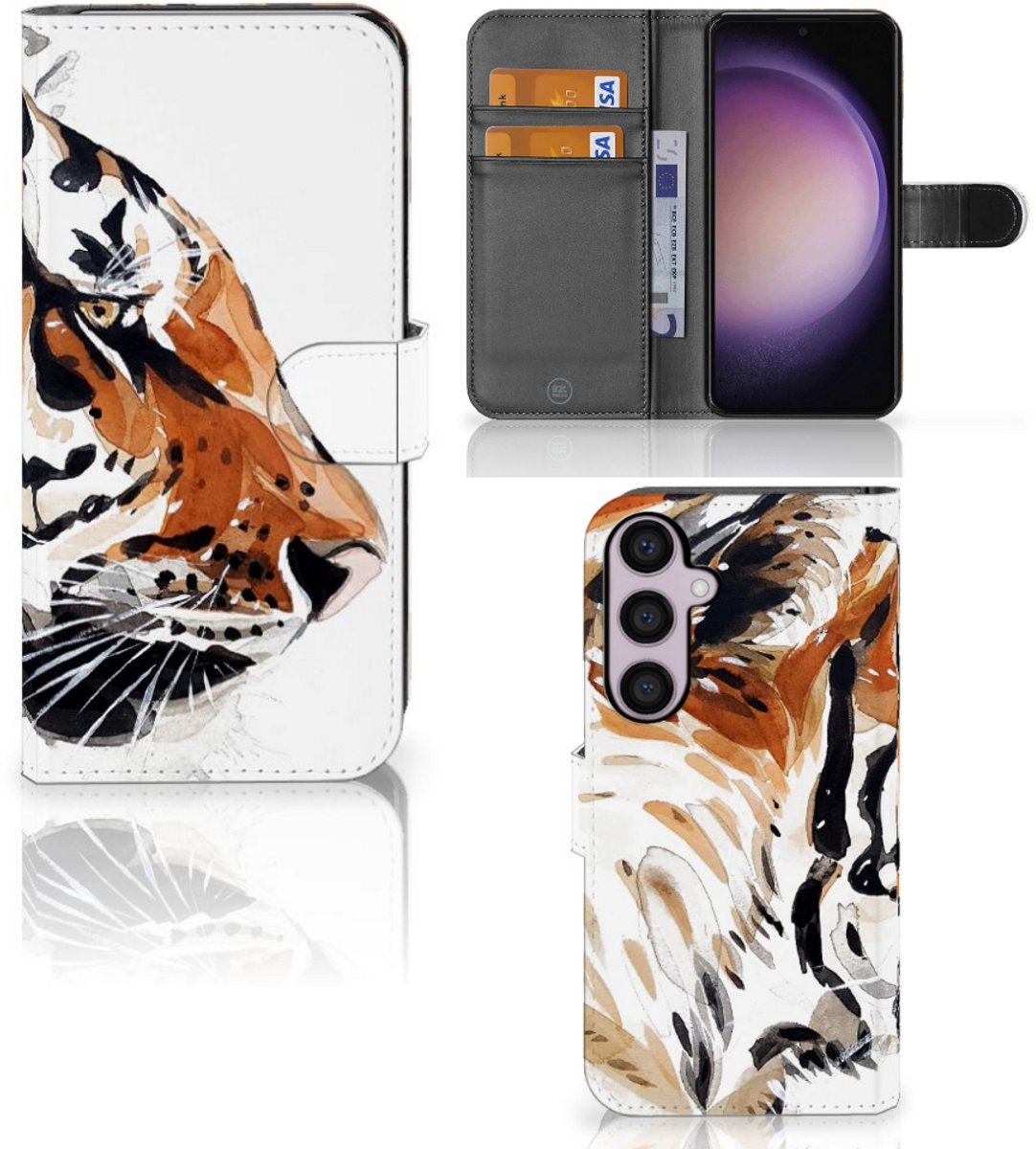 Hoesje Samsung Galaxy S24 Plus Watercolor Tiger