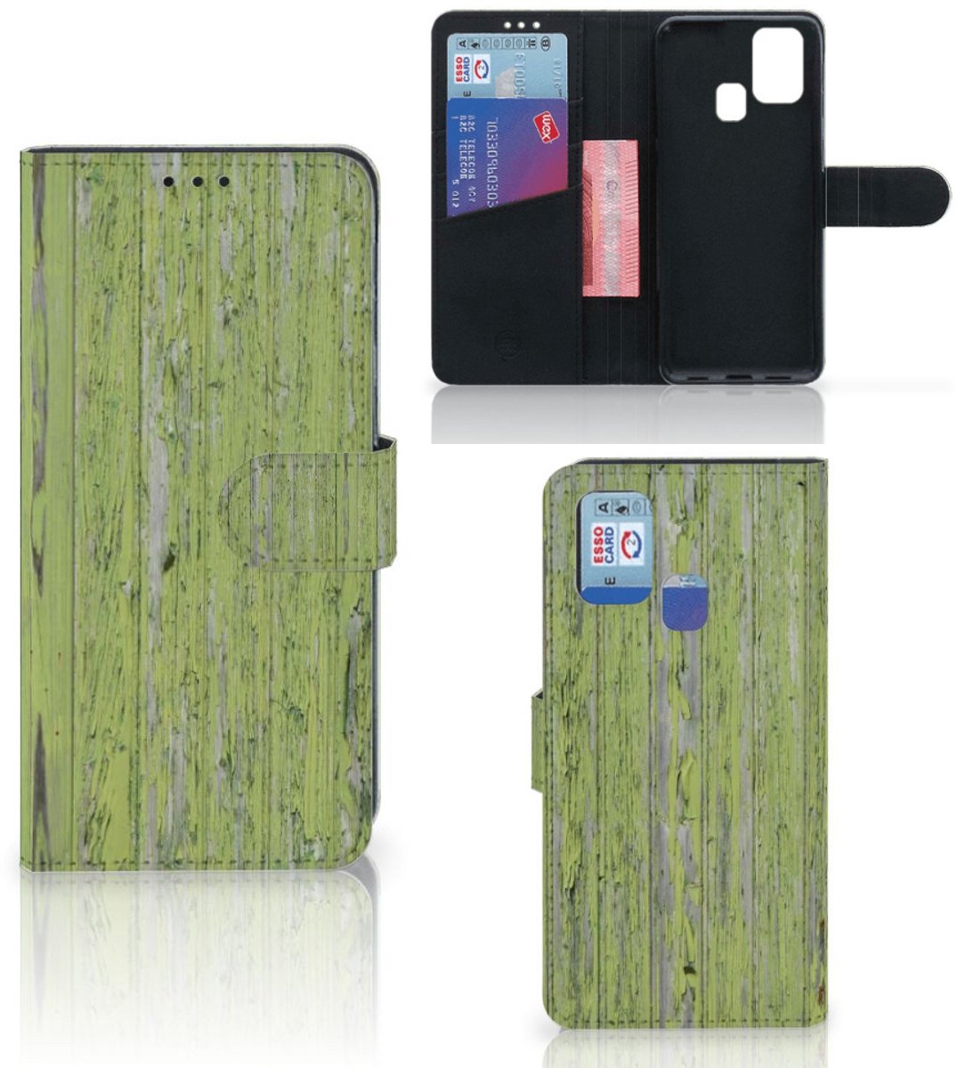 Samsung Galaxy M31 Book Style Case Green Wood