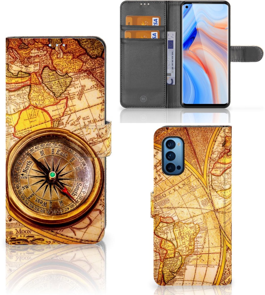 OPPO Reno 4 Pro 5G Flip Cover Kompas