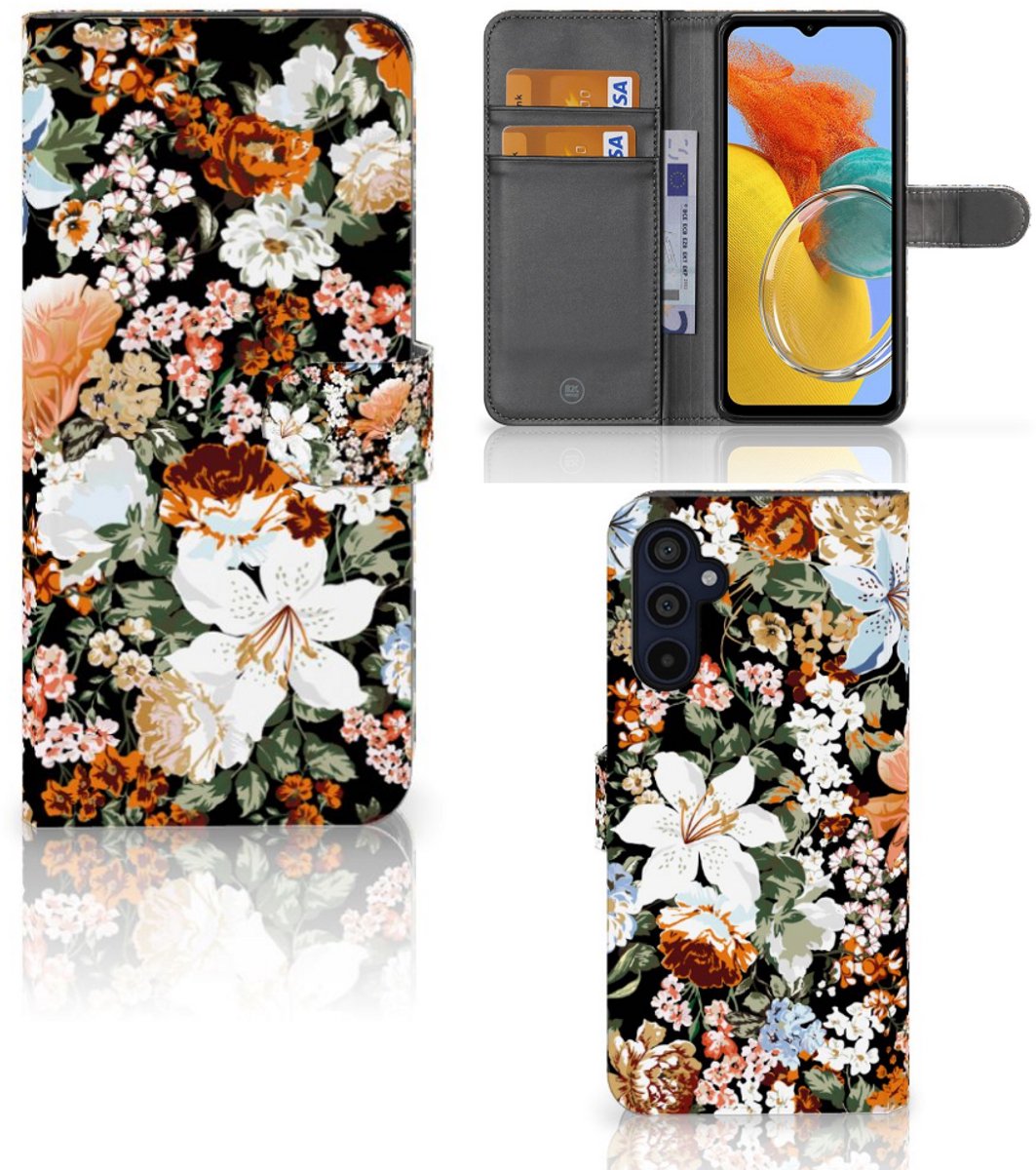 Hoesje voor Samsung Galaxy M14 Dark Flowers