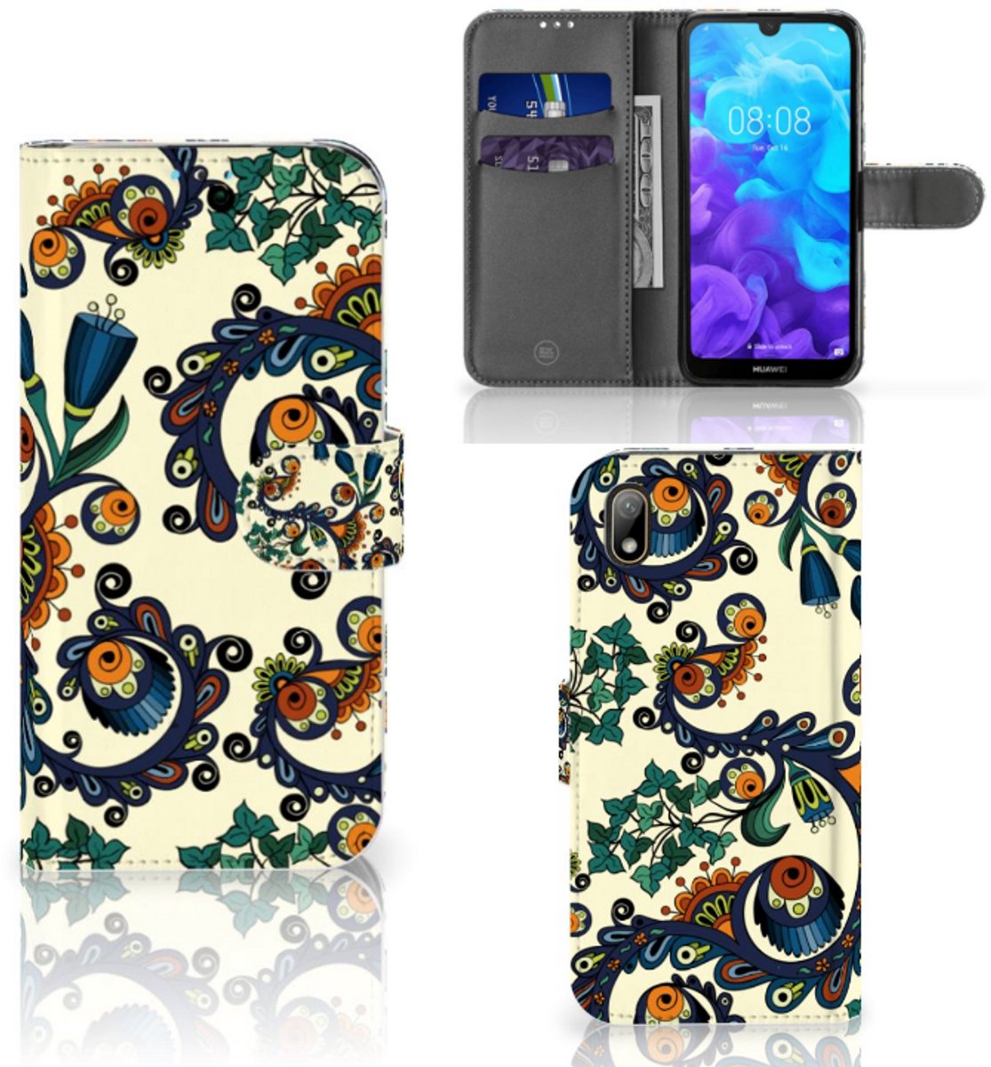 Wallet Case Huawei Y5 (2019) Barok Flower