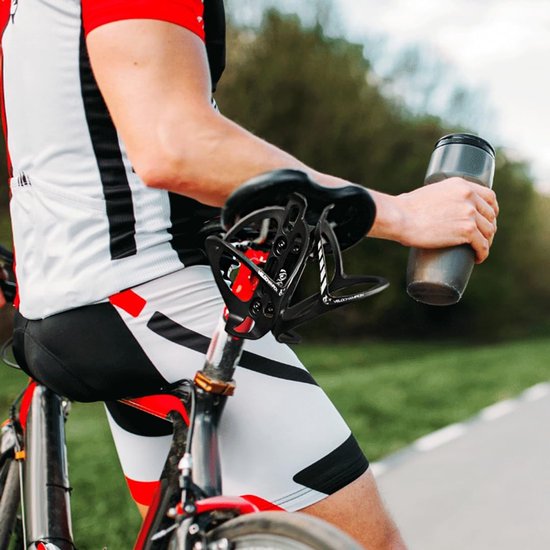 VeloChampion Bike dubbele bidonhouder - Draag 2 flessen tot 750 ml - Ideaal voor triatlon en wielrennen op de weg - Geschikt voor zadelrails 50-70mm (Premie) — afbeelding 2