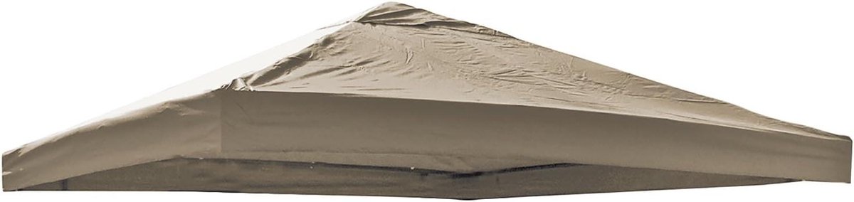 Universeel vervangend dak voor paviljoen 3x3 M kleur taupe waterdicht PVC gecoat 220 gr. polyester met luchtluk.
