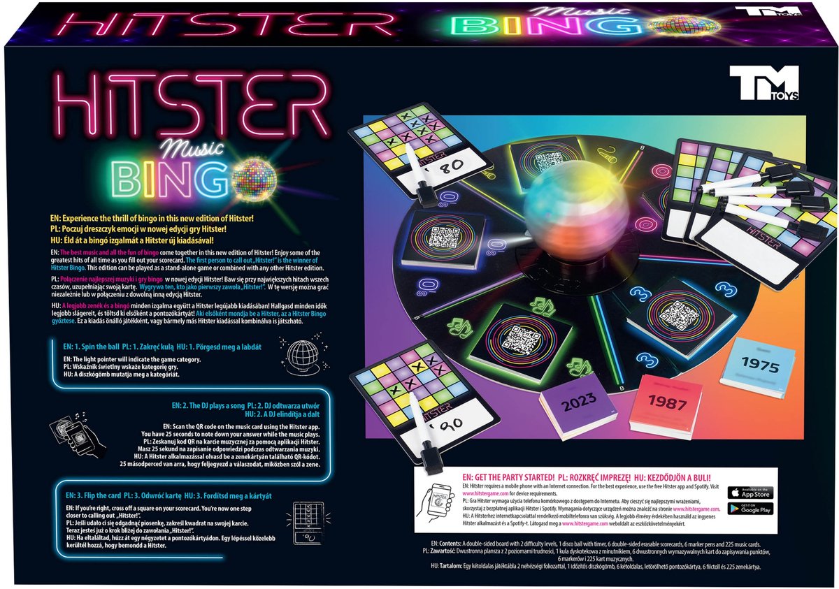 Hitster Bingo party MUSIC GAME, interactief gezelschapsspel, Partyspel, Actiespel, PLAYGAME — cadeau in Partyspellen - foto 5