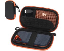Harde Schijfbehuizing Compatibel met Sandisk Extreme Pro/Sandisk Extreme Portable Externe Ssd 128gb 500gb 1tb 2tb, Beschermhoes en Reistas (Oranje-Zwart)