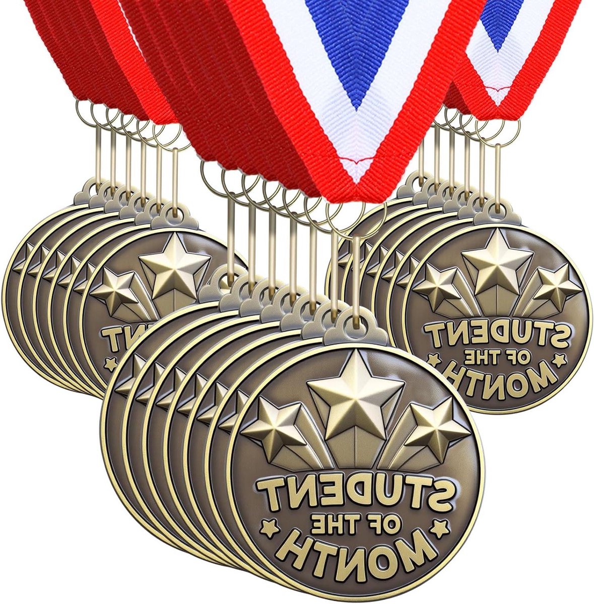 Award Medailles - Prijzen Trofeeën - Prestaties Vieren - Met Neklinten - 2 Inch Diameter - Goud