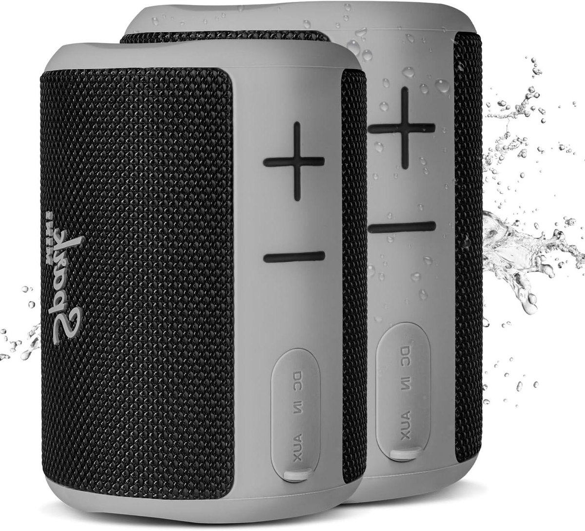 Draagbare Bluetooth Luidspreker - Reisluidspreker Compact - Muziek Luisteren Buiten - IPX7 Waterdicht - 10+ Uur Speeltijd - Grijs
