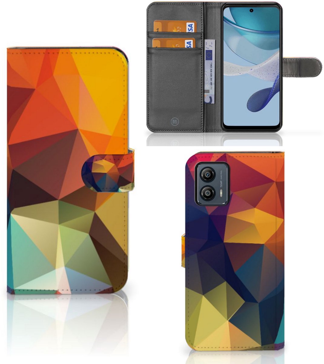 Motorola Moto G53 Book Case Polygon Color