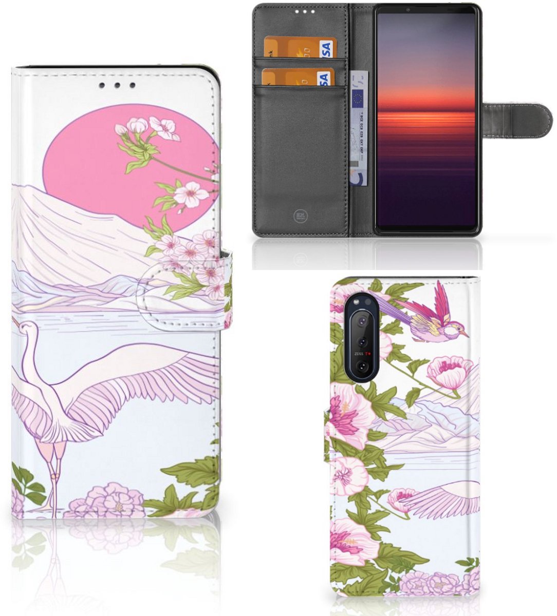 Sony Xperia 5II Telefoonhoesje met Pasjes Bird Standing
