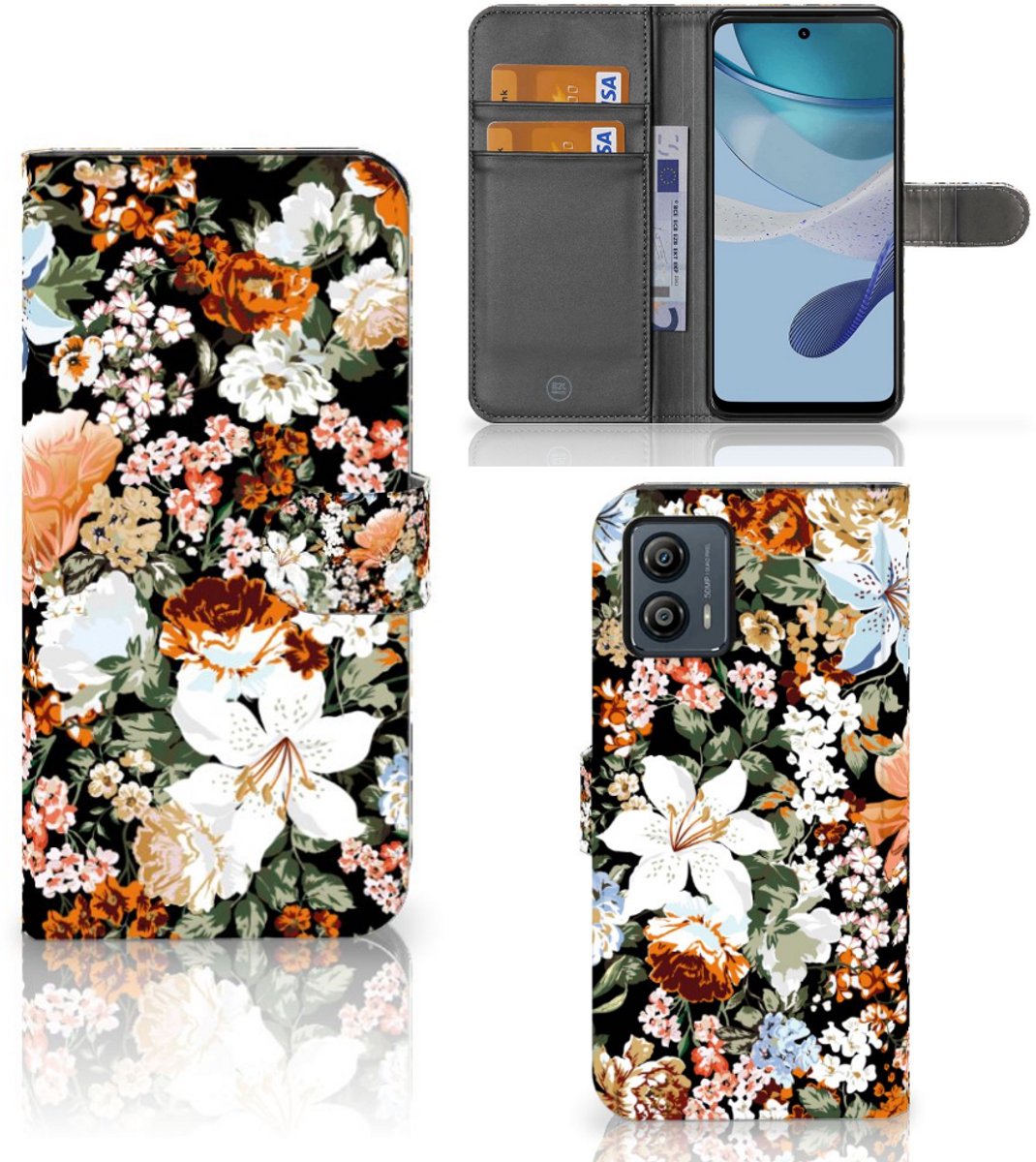 Hoesje voor Motorola Moto G53 Dark Flowers