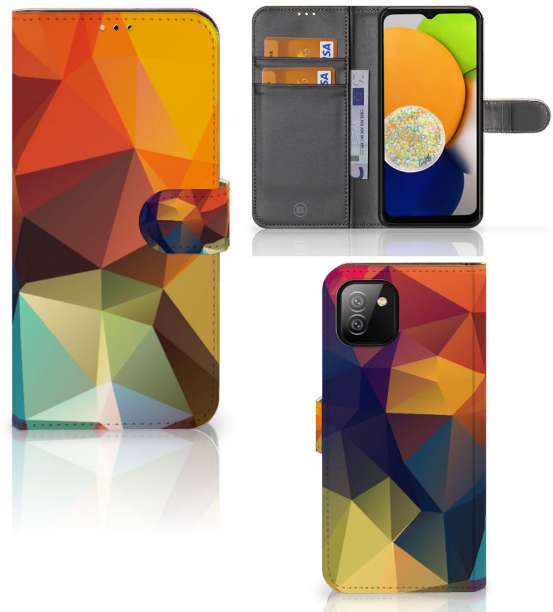 Samsung Galaxy A03 Book Case Polygon Color