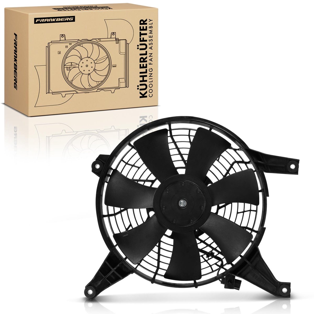 Frankberg 1x Motorradiateur Enkele ventilator