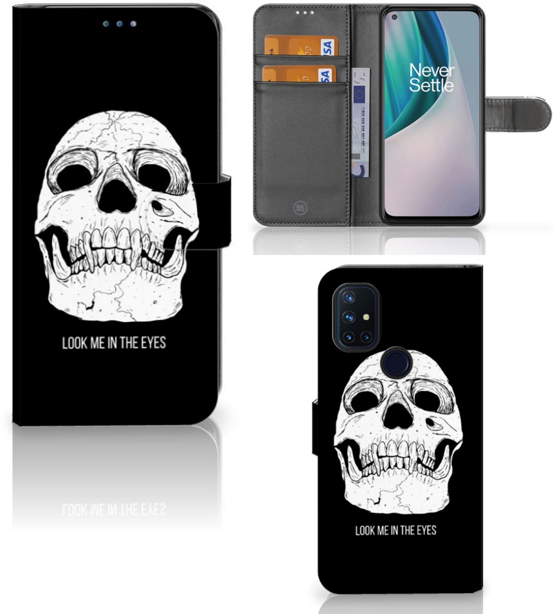 Telefoonhoesje met Naam OnePlus Nord N10 Skull Eyes