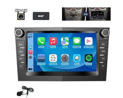 ESSGOO 4 + 64 GB CarPlay voor Opel Astra Corsa Zafira - Draadloos Apple Carplay en Android Auto - Android 14 - Radio met navigatie - 7 inch HD touchscreen - WIFI Bluetooth RDS MP5 - 12LED Achteruitrijcamera - DAB+ - Microfoon