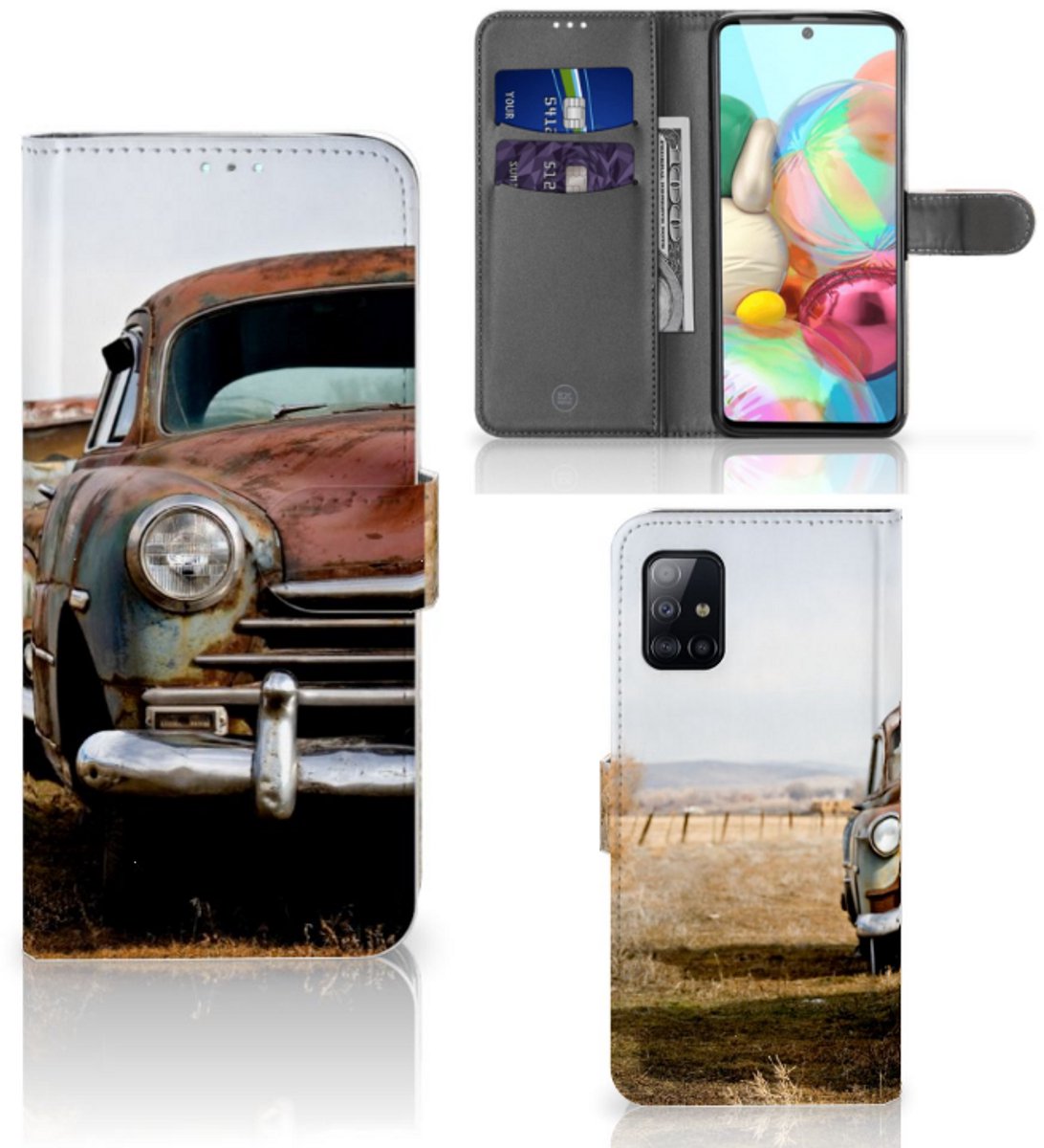 Samsung Galaxy A71 Telefoonhoesje met foto Vintage Auto