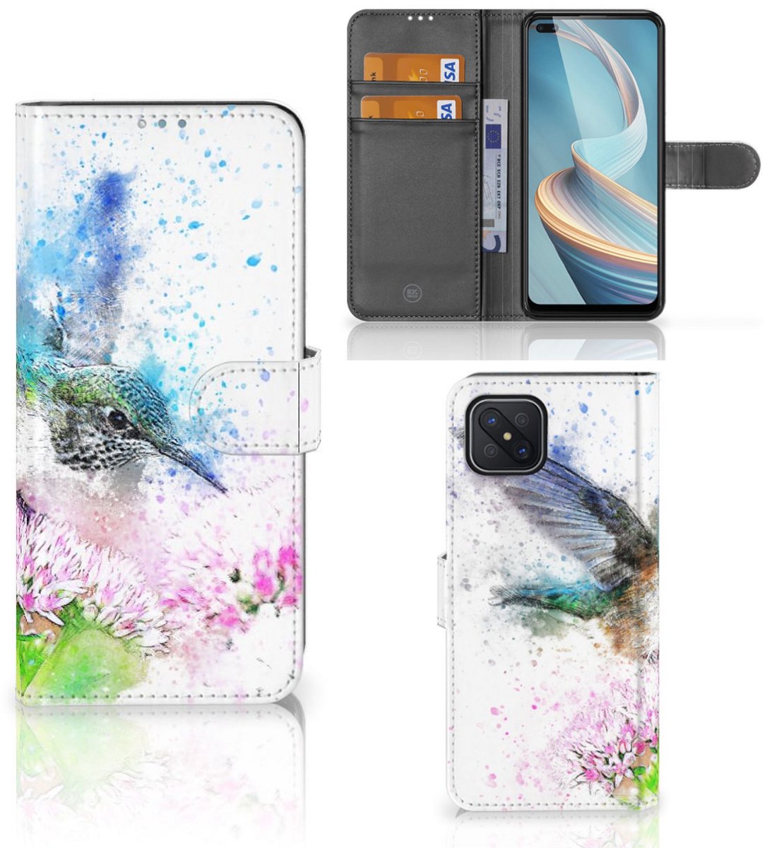 Boekhoesje voor Hoesje OPPO Reno4 Z Vogel
