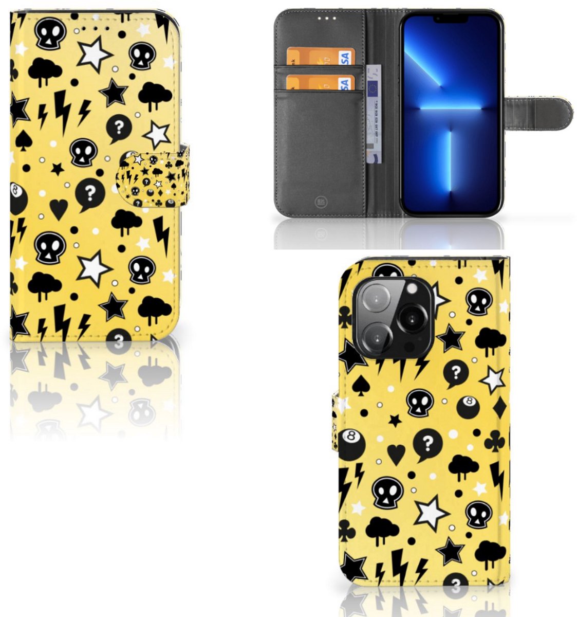 Telefoonhoesje met Naam iPhone 13 Pro Punk Geel