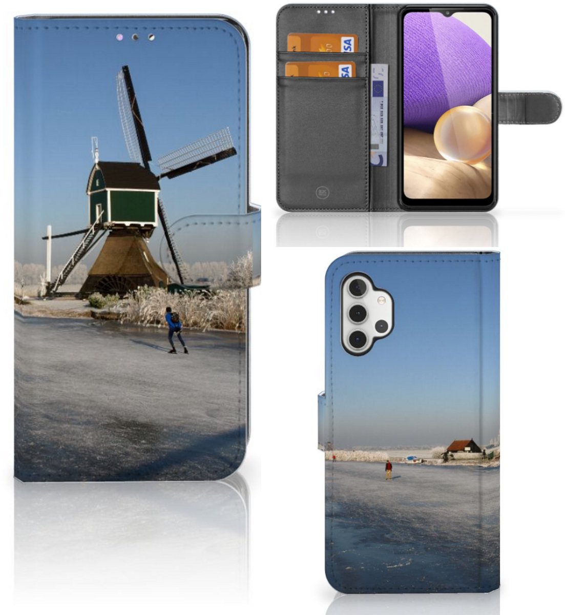 Samsung Galaxy A32 4G Flip Cover Schaatsers