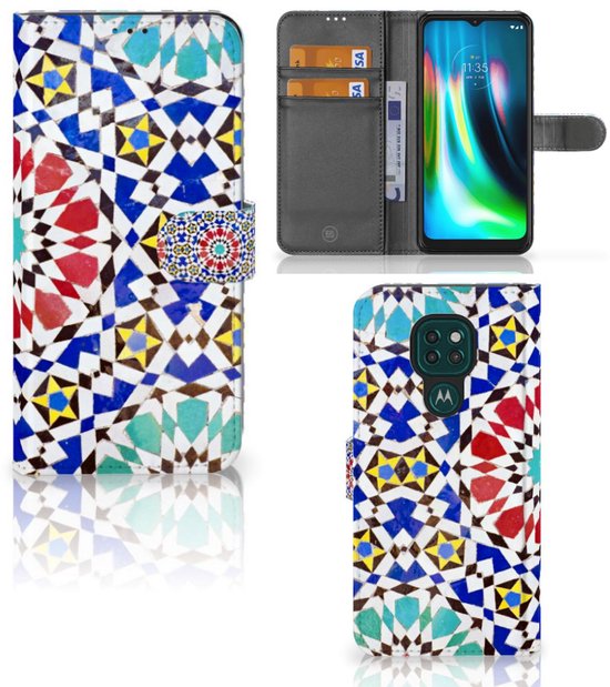 Housse pour Motorola Moto G9 Play | E7 Plus Coque de téléphone personnalisé Mosaïque Cadeaux
