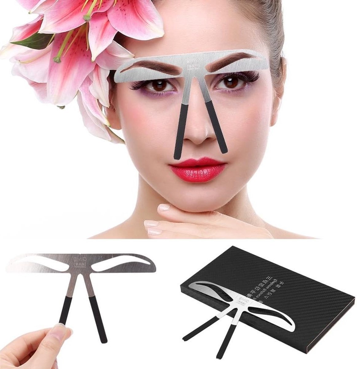 Eyebrow Template voor Perfecte Wenkbrauwen, Wenkbrauwvorm, Ruler en Microblading Tool voor Semi-Permanente Makeup