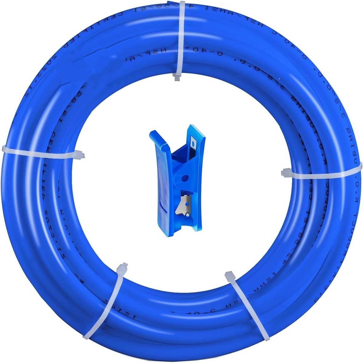 10 meter blauwe koelkastslang, inlaat slang voor side-by-side koelkast, osmose slang, waterfilter, aquarium, watertoevoerleiding 9.53mm met blauwe slangenschaar