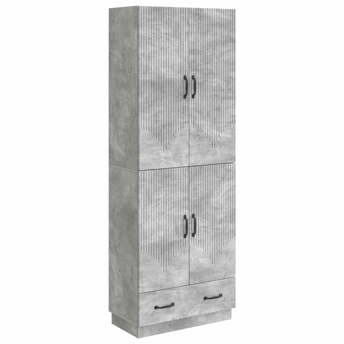 vidaXL Kast - Set - 2 - st - Bewerkt - hout Betongrijs
