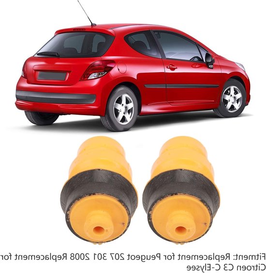 Strut Bumper Set voor Peugeot 207, 301, 2008 - 2 Stuks Achteras Schokdemper Steun met Bump Stop en Buffer Block — afbeelding 2
