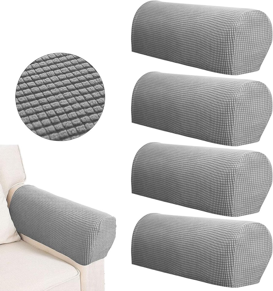 2 Stuks Fauteuilhoezen en Beschermhoezen voor Banken en Stoelen, Antislip Polyester, Meubelbescherming en Slaapbankhoezen