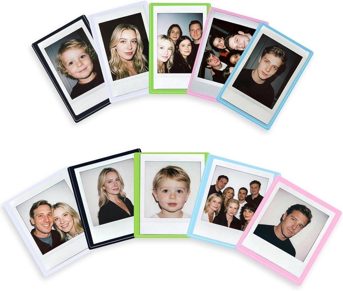 Magnetische fotolijsten voor de koelkast - 10 mini-fotolijsten van 9,3 x 6,3 cm voor foto's en ansichtkaarten, ideaal voor decoratie en organisatie