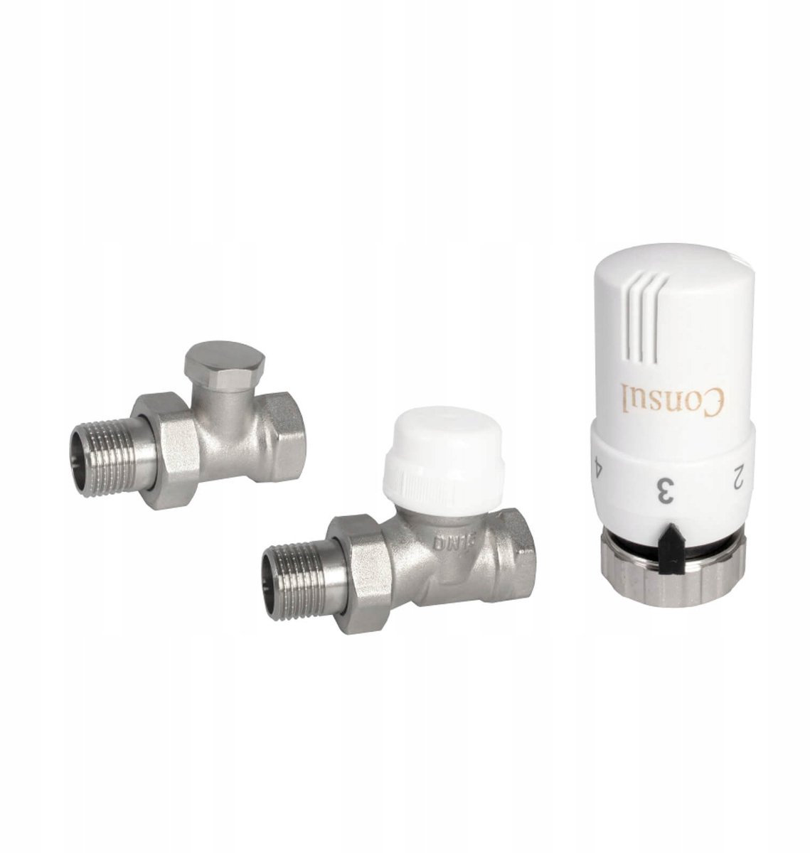 Consul Thermostatische Set Recht Wit - Voor Radiatoren met Onderkoppeling