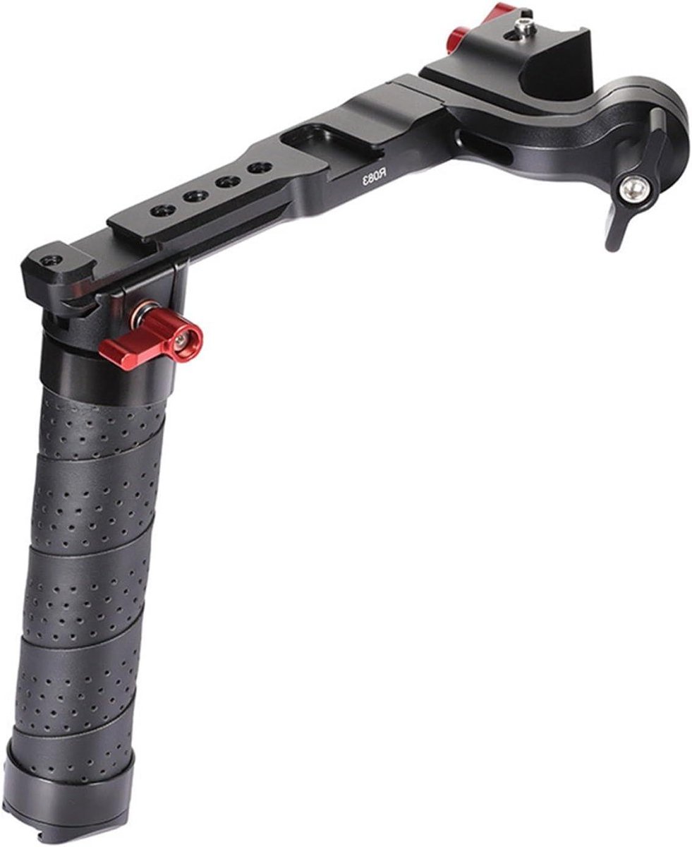 Camera Handvat Grip - Film Stabilisator - Professioneel Filmen - Vouwbaar Aluminium Ontwerp - 5 1/4 Schroefgaten - Zwart