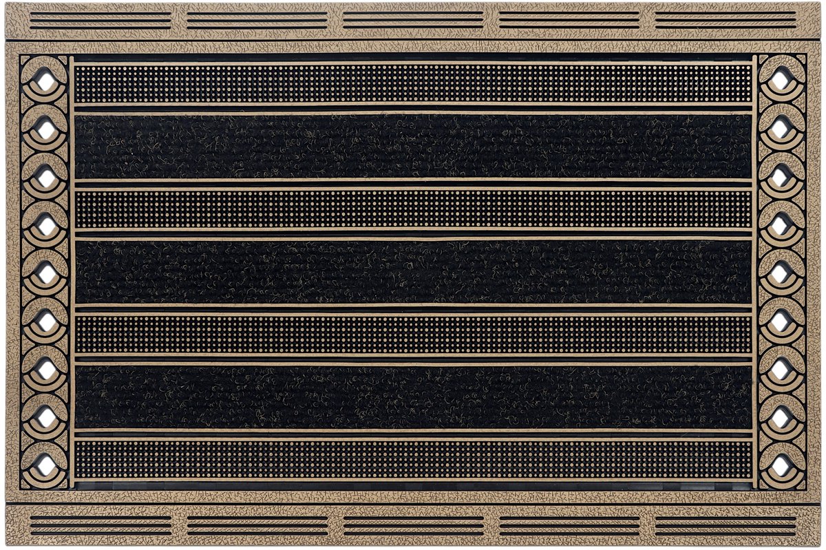 Premium Buitenmat Deurmat 46x70cm - Duurzaam Rubber & PVC - Bruin