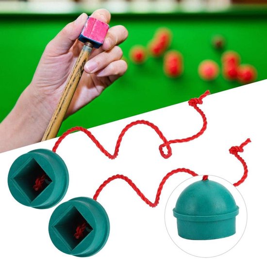 Biljart Krijthouder Set van 4, Rubber Snookertafel Accessoire in Groen, Geschikt voor Biljart Pooltafel Cue Stick. — afbeelding 5