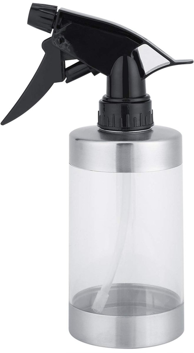 Dailygoods- Watersprayfles 350 Ml - Roestvrij Staal/Acryl - Multifunctioneel Gebruik - Plantenverzorging - Efficiënt Spuiten - Compact en Draagbaar - Spuitfles