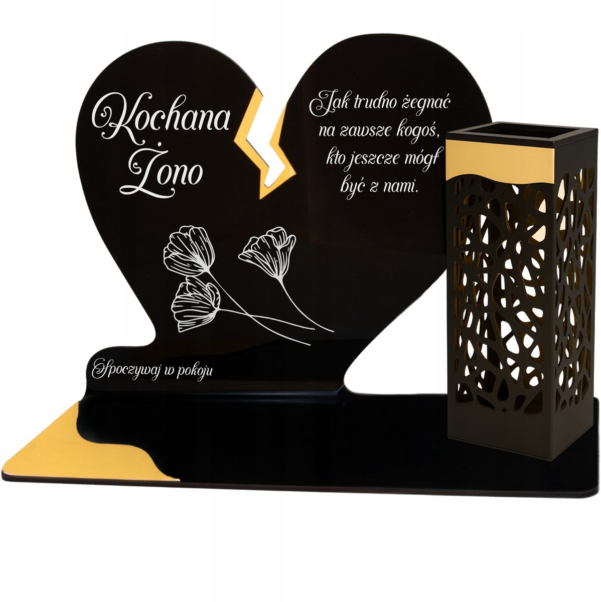 Zonne-graflicht Hart Goud LED voor Begraafplaats - Elegante Herinnering