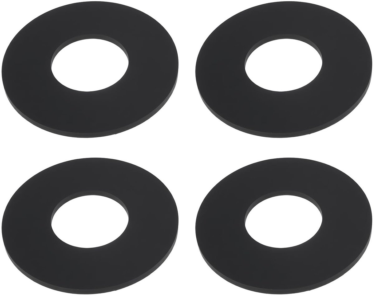 Dailygoods - 4 Stuks Stortbak Afdichting voor Toilet 65 x 28,5 x 3 mm