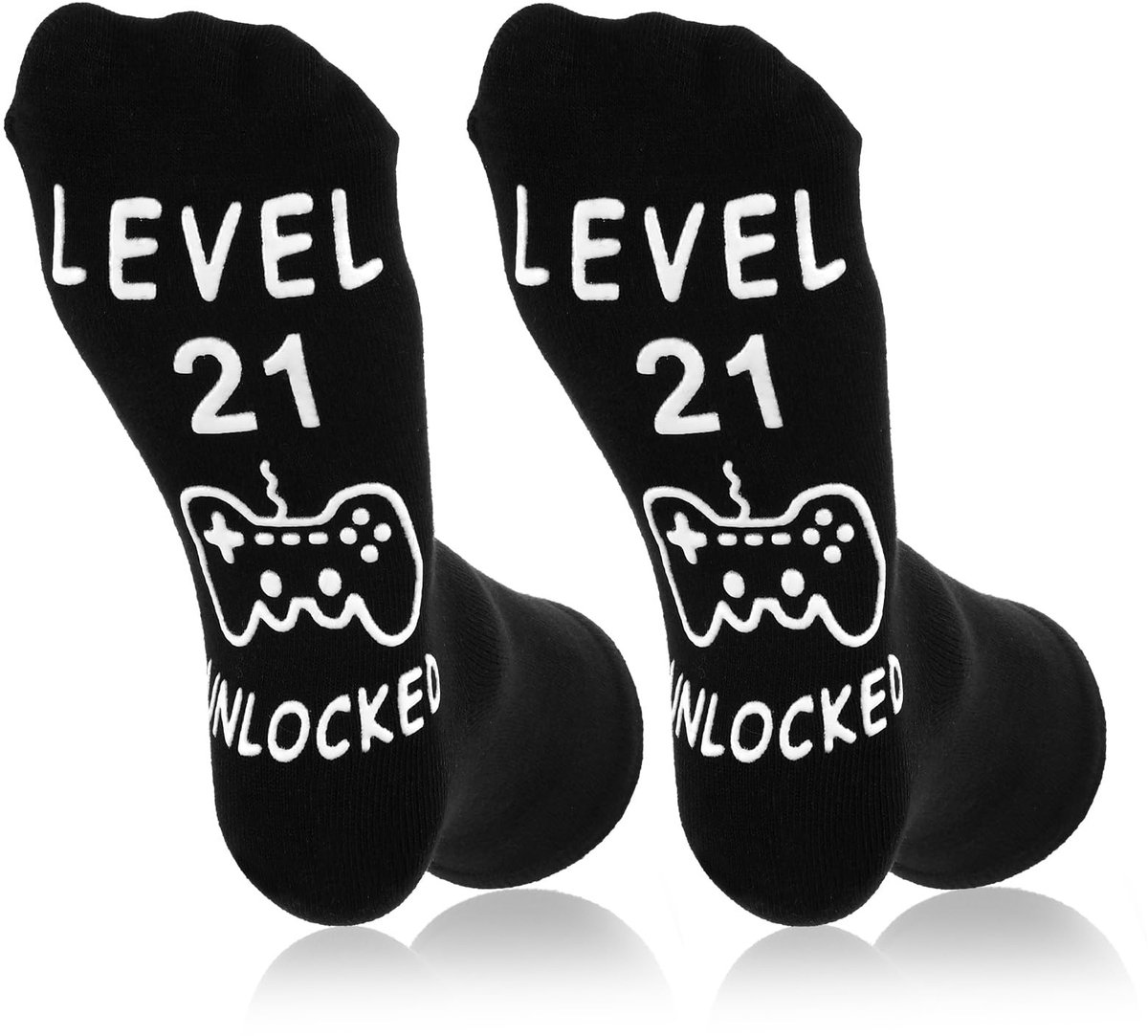 BRENZOOS- Grappige Sokken - Zwarte Crew Sokken - Katoenen Sokken - Verjaardagscadeau Heren - 2 Stuks - Comfortabel Design